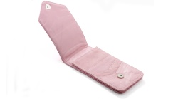 AMA Pink Leather Pouch